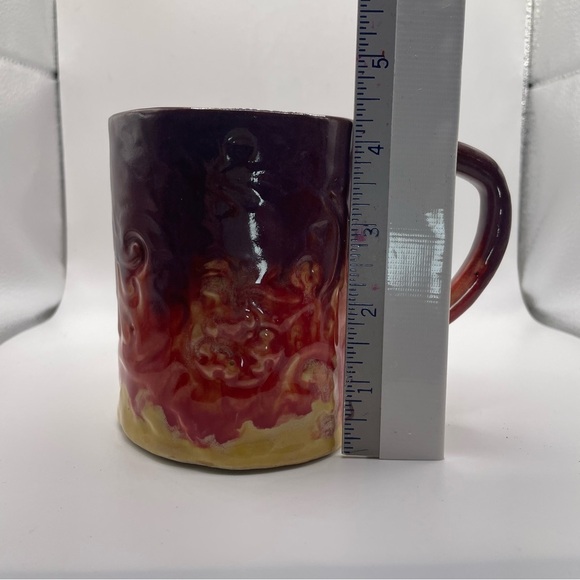 Coffee cup. Humble Hands Pottery. Clay. Funky. Signed on bottom. No chips. - Picture 6 of 8